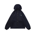 Louis Vuitton Tonal Monogram Jacquard Reversible Hooded Zip Jacket | Navy