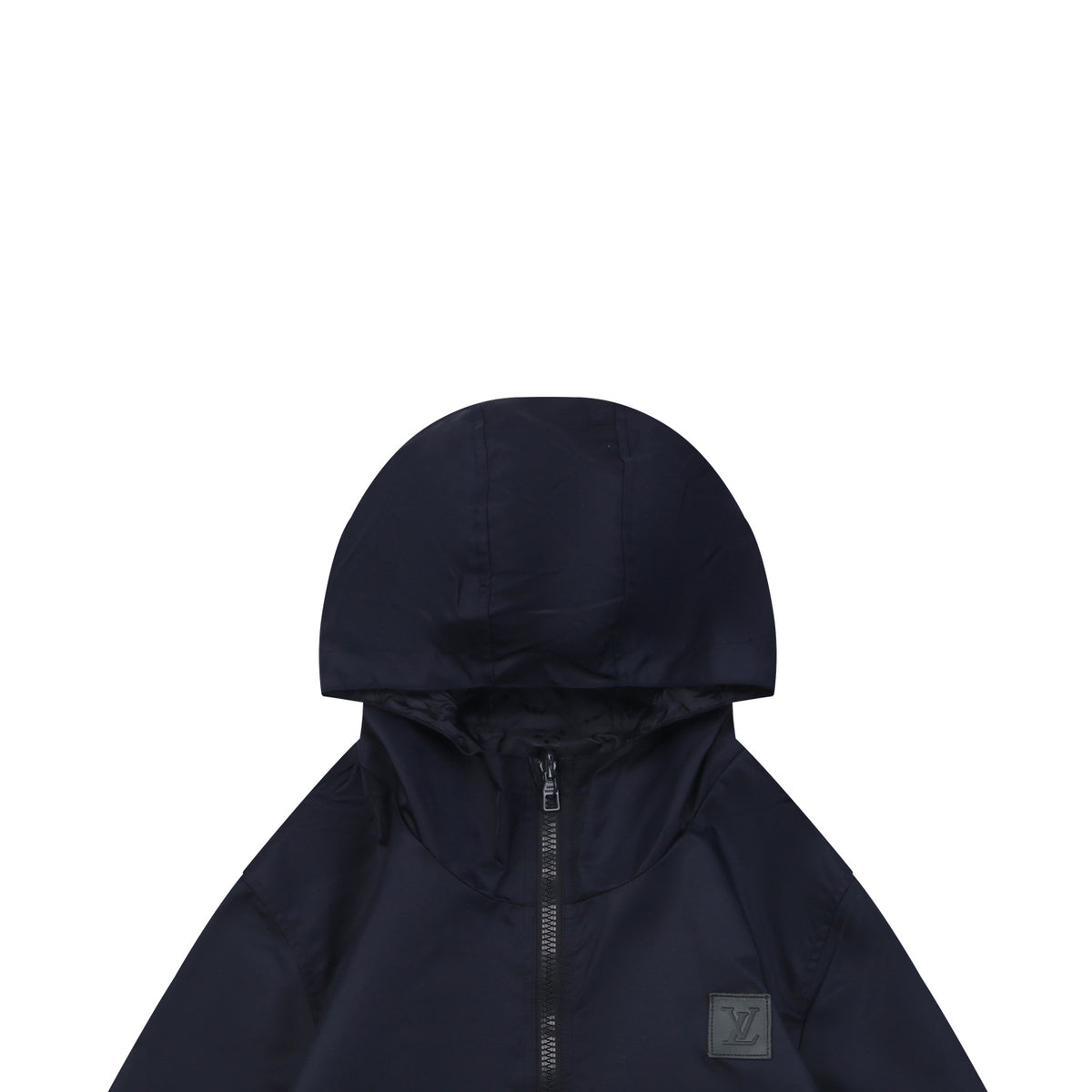 Louis Vuitton Tonal Monogram Jacquard Reversible Hooded Zip Jacket | Navy