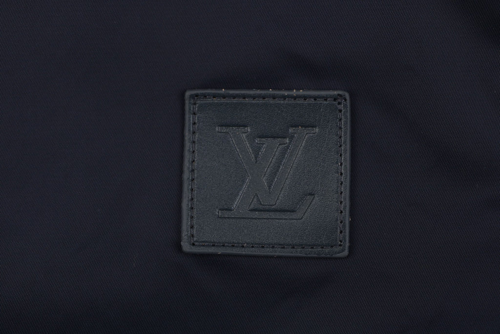 Louis Vuitton Tonal Monogram Jacquard Reversible Hooded Zip Jacket | Navy