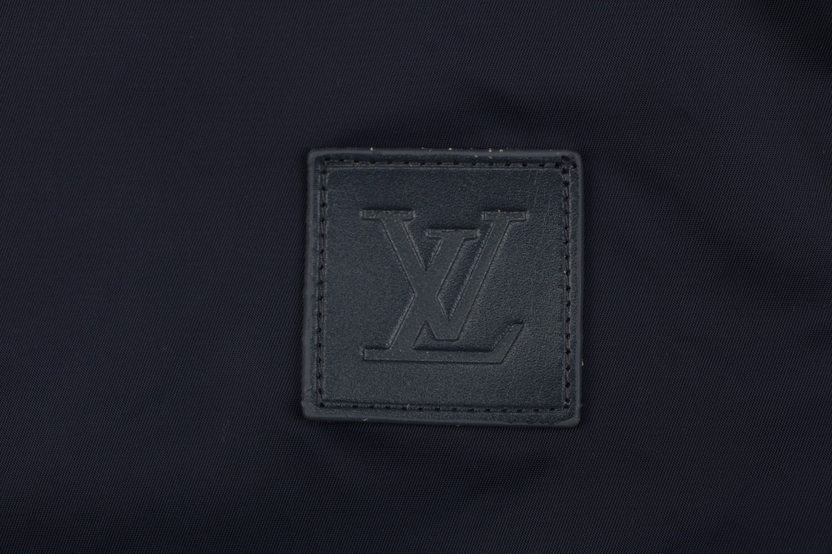 Louis Vuitton Tonal Monogram Jacquard Reversible Hooded Zip Jacket | Navy