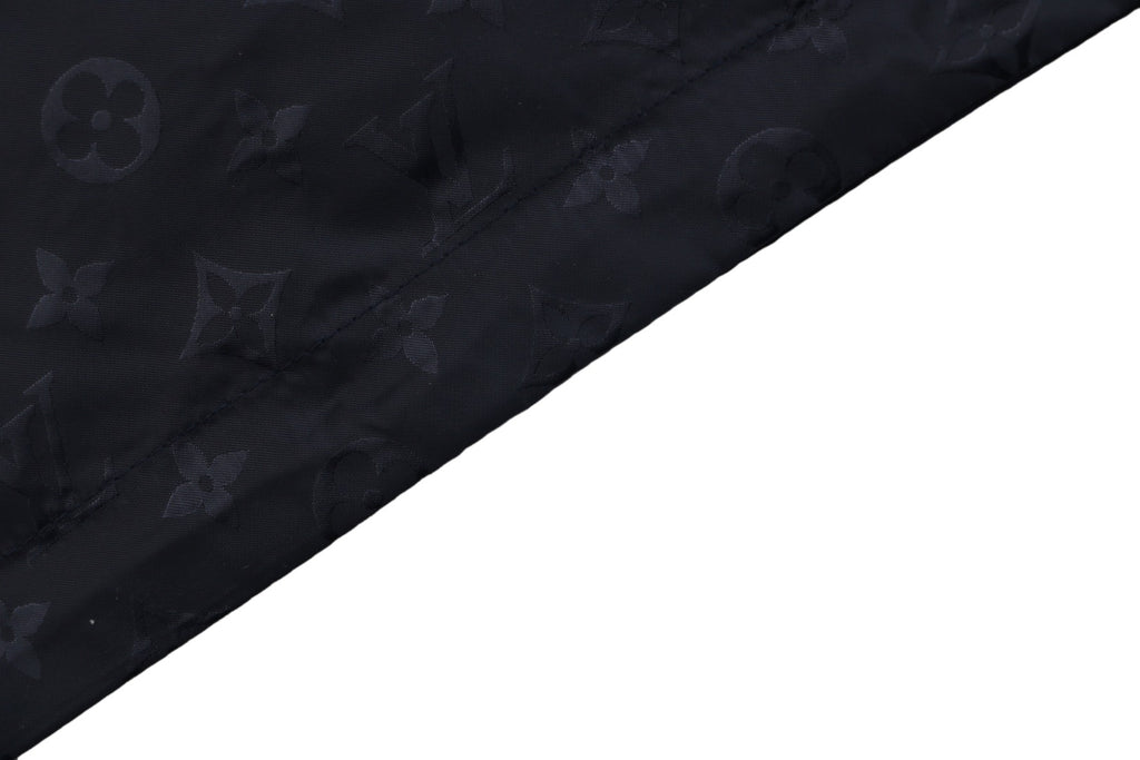 Louis Vuitton Tonal Monogram Jacquard Reversible Hooded Zip Jacket | Navy