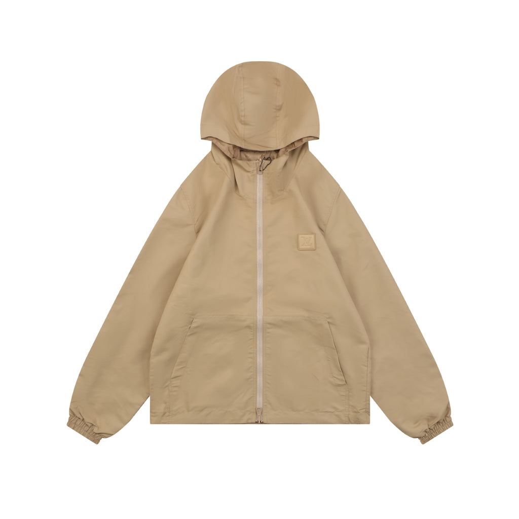 Louis Vuitton Tonal Monogram Jacquard Reversible Hooded Zip Jacket | Khaki