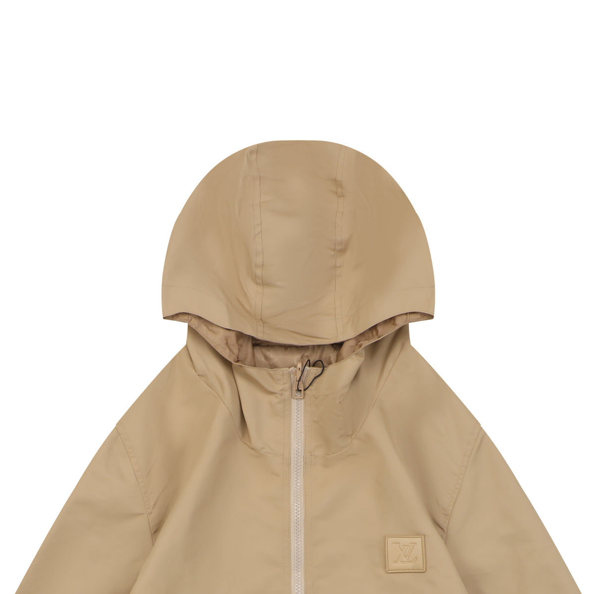 Louis Vuitton Tonal Monogram Jacquard Reversible Hooded Zip Jacket | Khaki