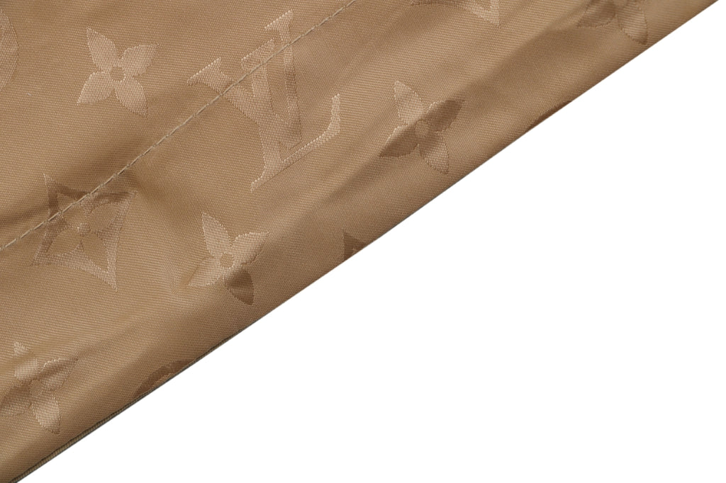 Louis Vuitton Tonal Monogram Jacquard Reversible Hooded Zip Jacket | Khaki