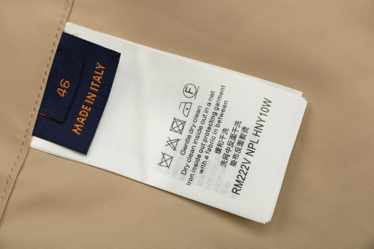 Louis Vuitton Tonal Monogram Jacquard Reversible Hooded Zip Jacket | Khaki