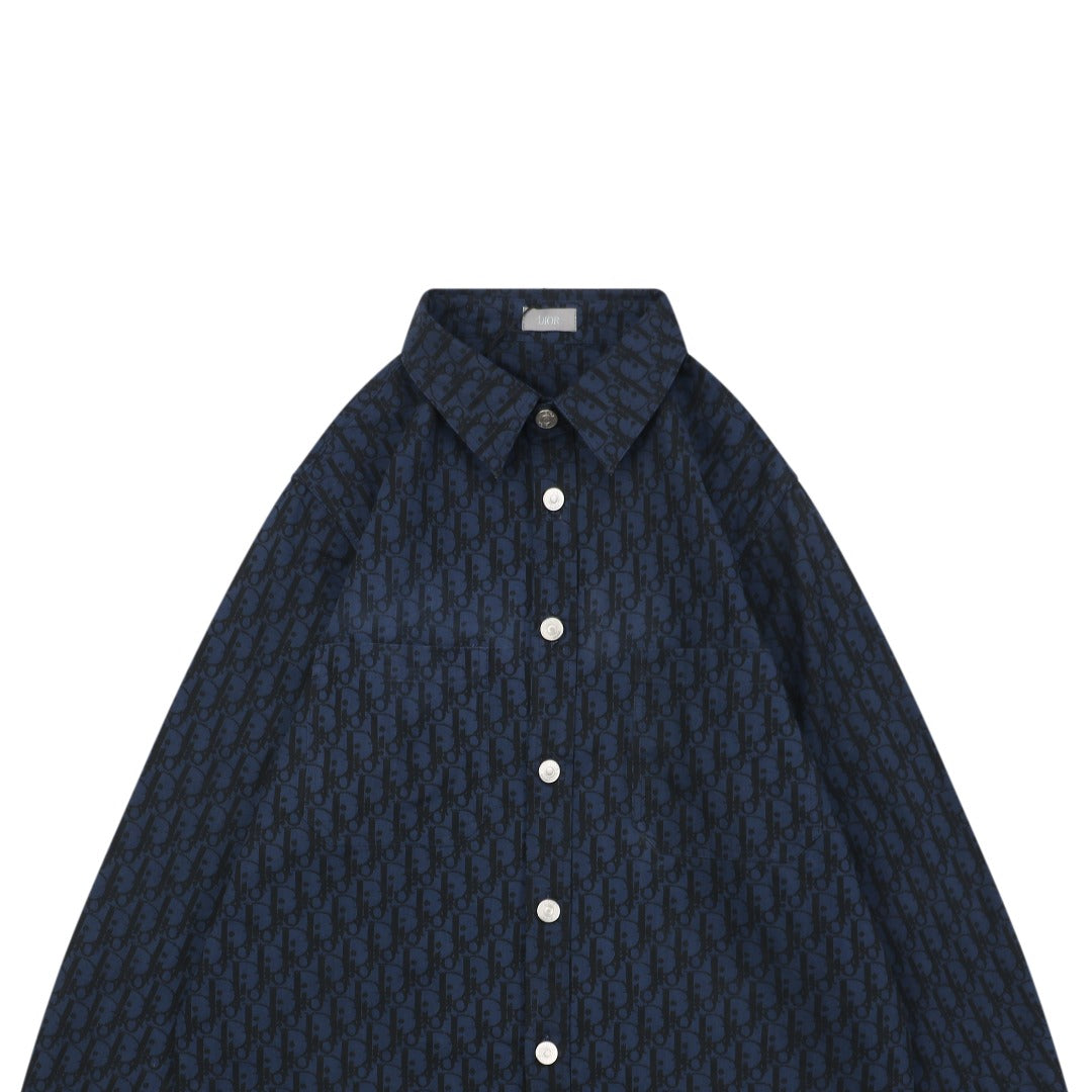 Dior Oblique Jacquard Long Sleeve Shirt | 22SS