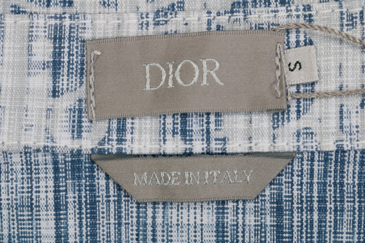 Dior Oblique Jacquard Long Sleeve Shirt | 22SS | Light Blue