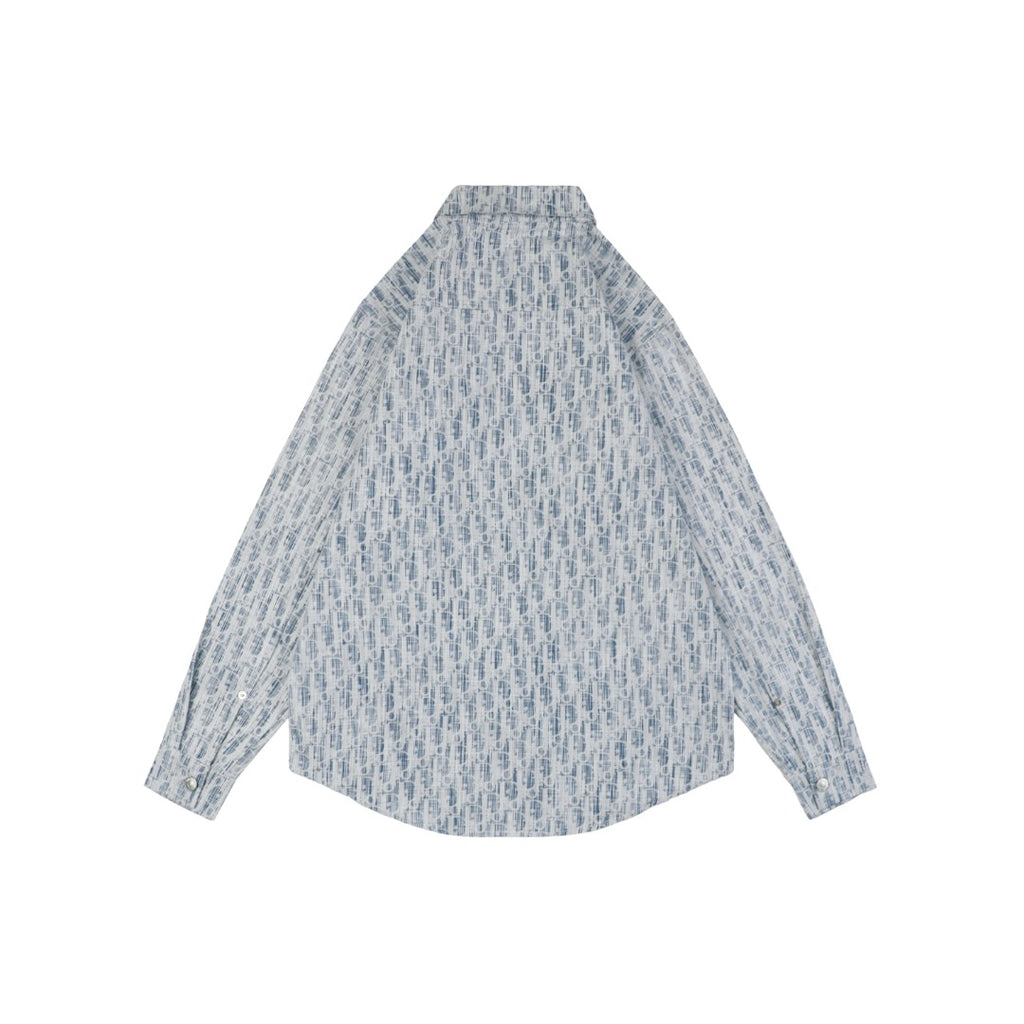 Dior Oblique Jacquard Long Sleeve Shirt | 22SS | Light Blue