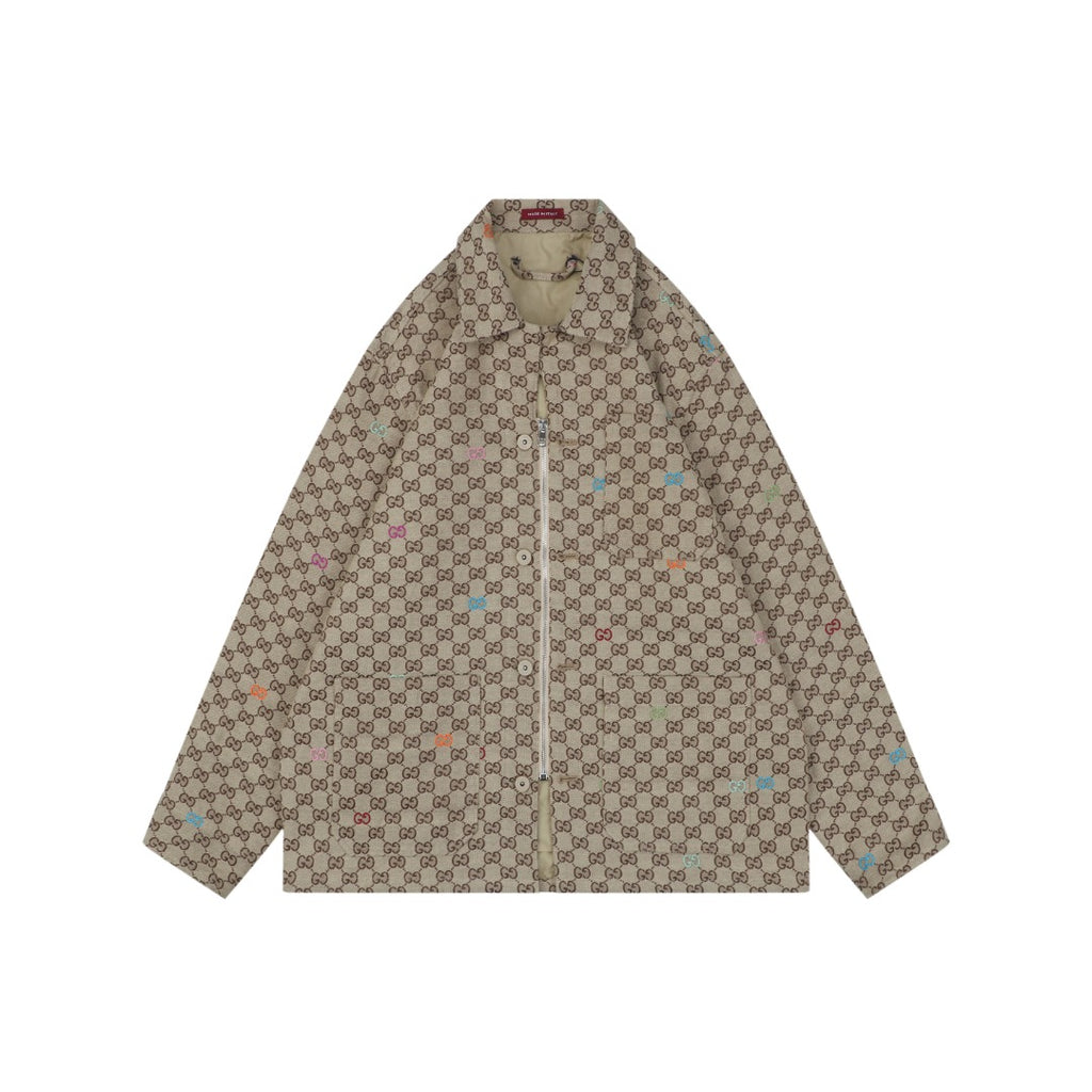 Gucci GG Multicolor Ebony Jacquard Zip Jacket