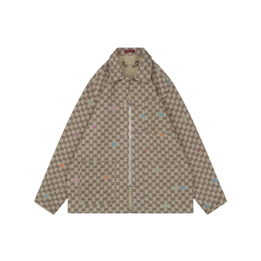 Gucci GG Multicolor Ebony Jacquard Zip Jacket