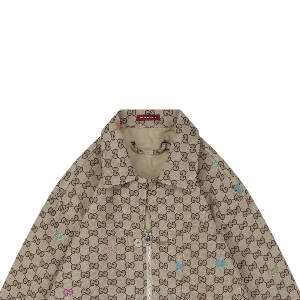 Gucci GG Multicolor Ebony Jacquard Zip Jacket