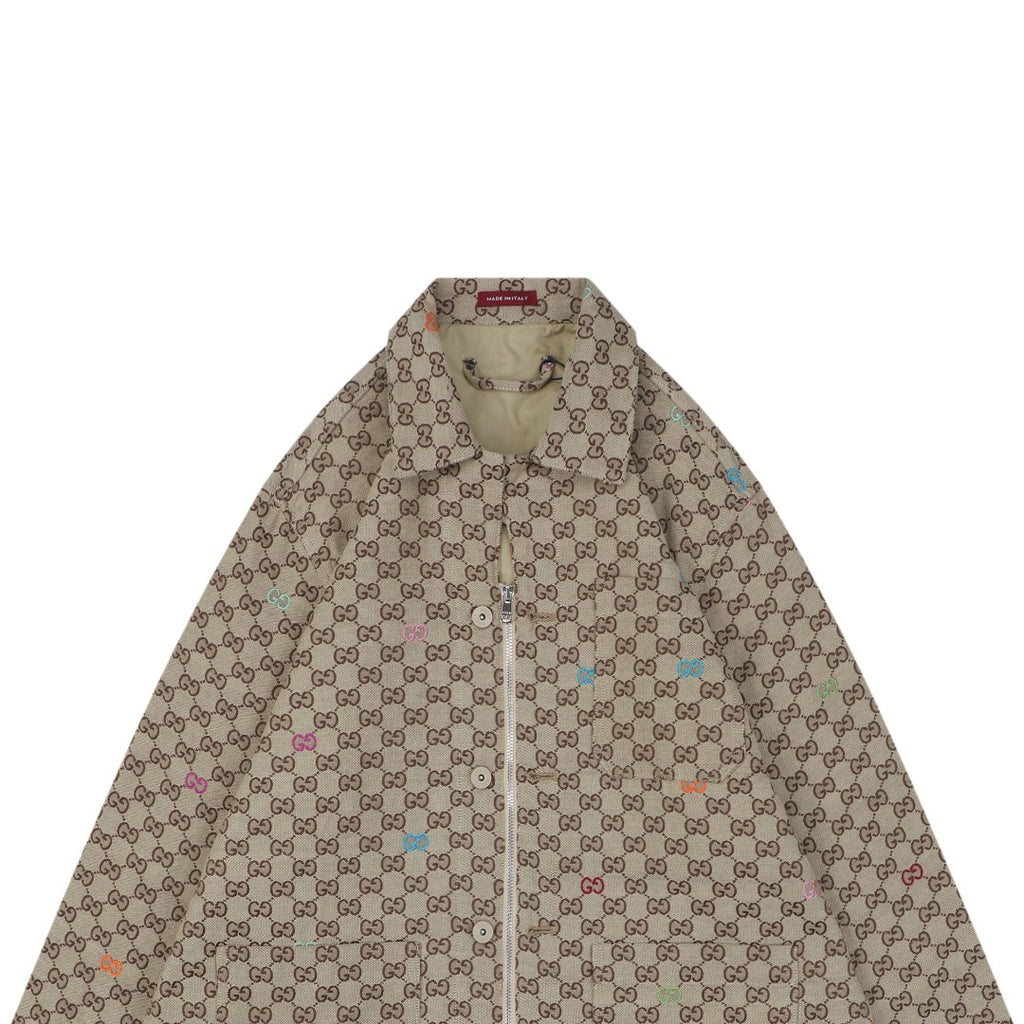 Gucci GG Multicolor Ebony Jacquard Zip Jacket