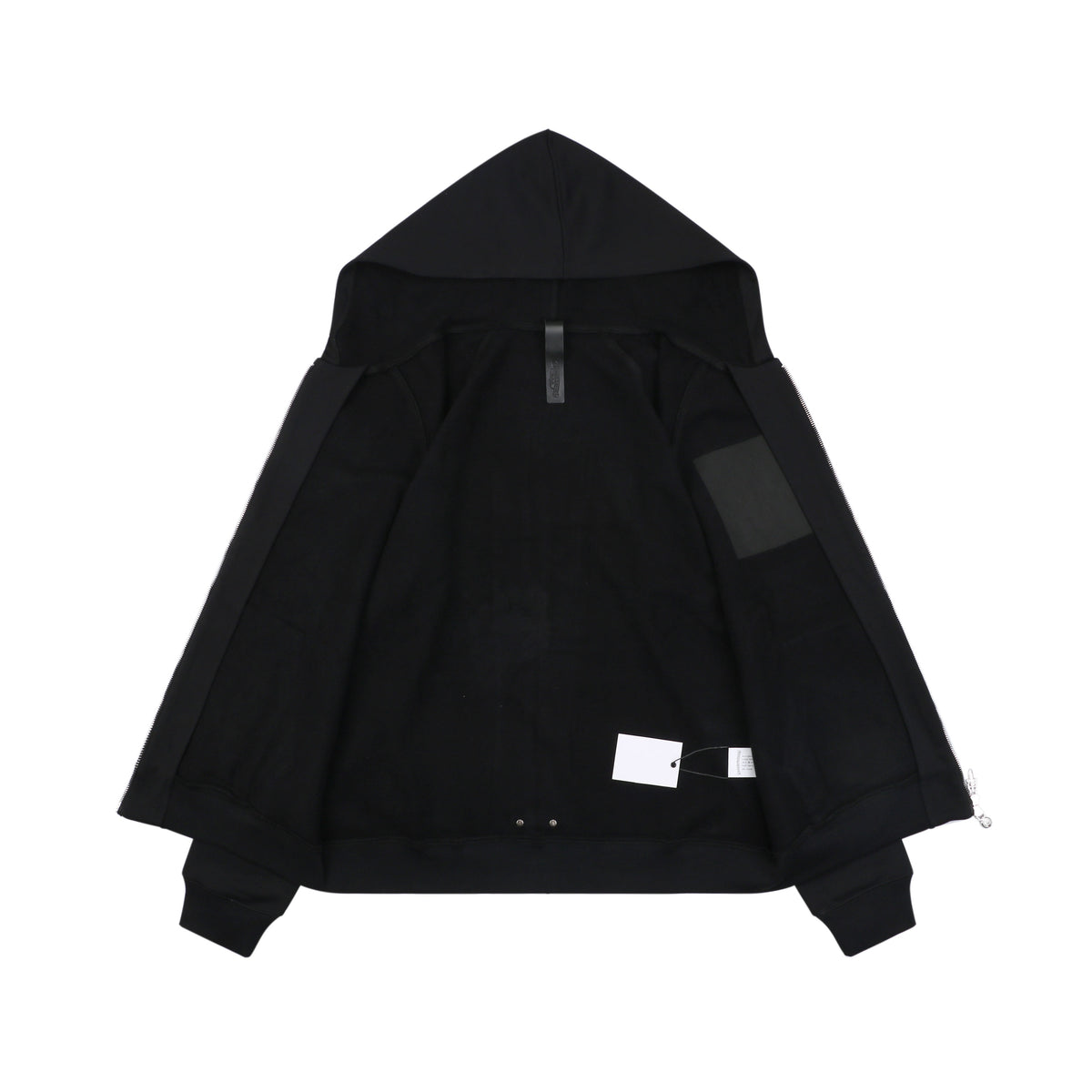 Chrome Hearts Cross Floral Leather Patch Zip Hoodie | Black