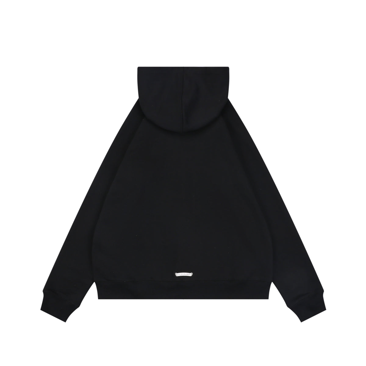 Chrome Hearts Cross Floral Leather Patch Zip Hoodie | Black
