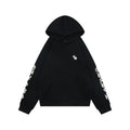 Chrome Hearts Sanskrit Script Sleeve Embroidery Pullover Hoodie | Black
