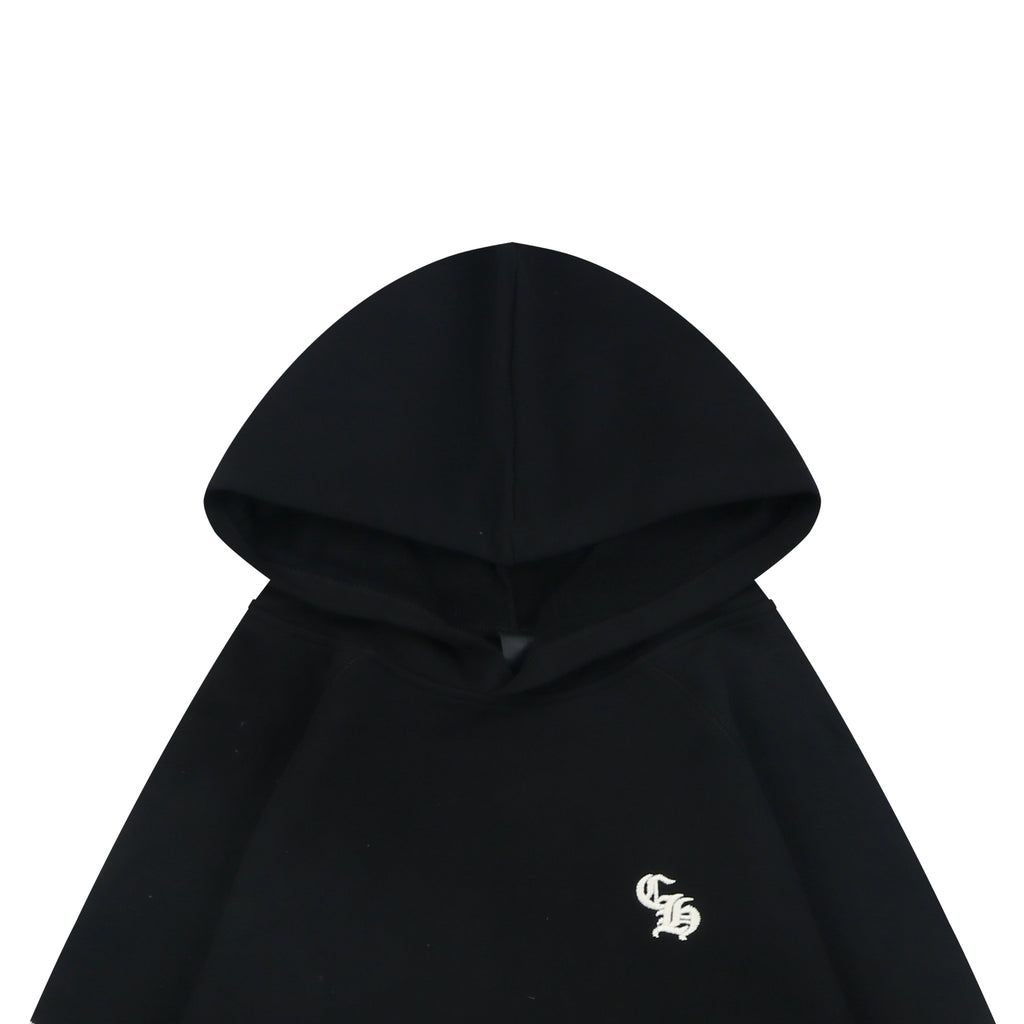 Chrome Hearts Sanskrit Script Sleeve Embroidery Pullover Hoodie | Black