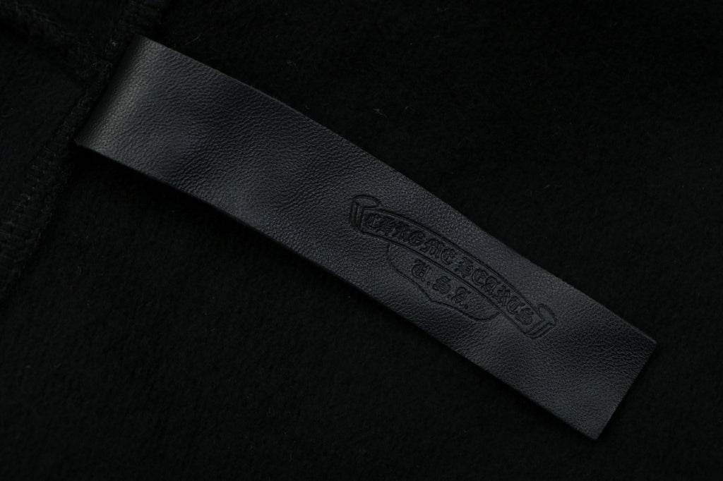 Chrome Hearts Sanskrit Script Sleeve Embroidery Pullover Hoodie | Black
