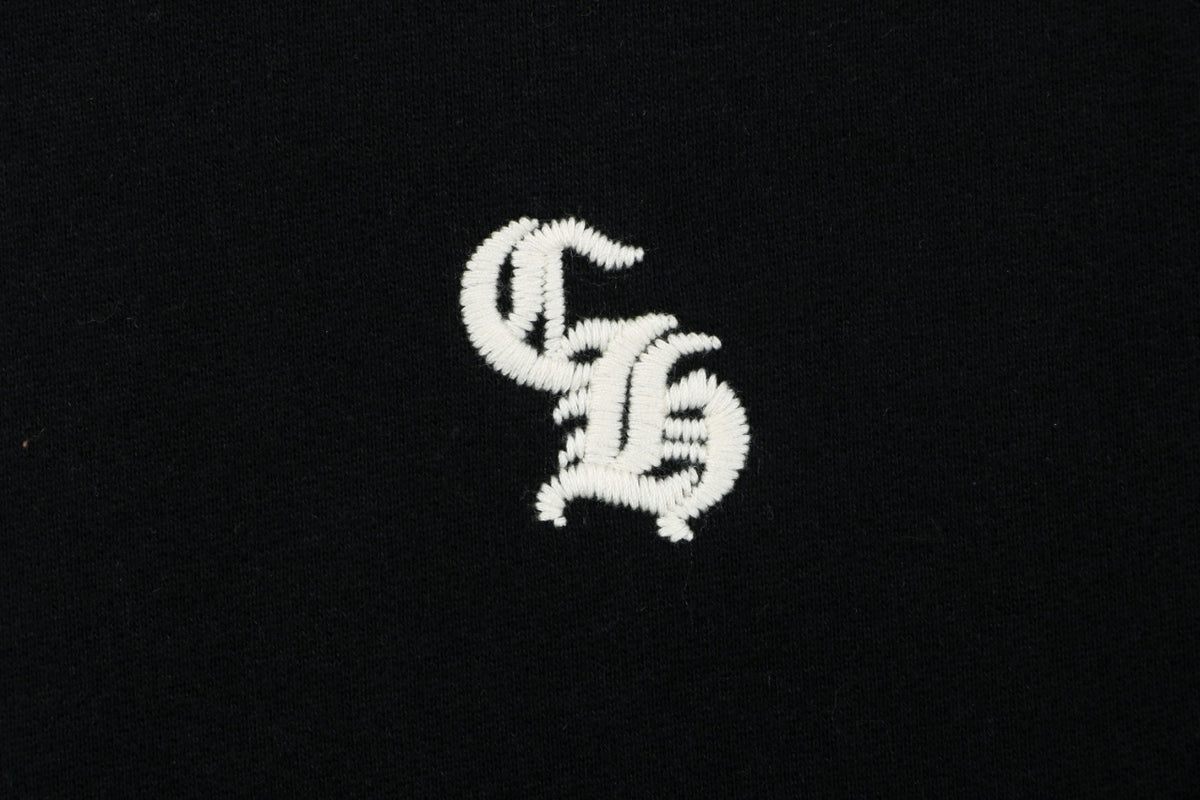 Chrome Hearts Sanskrit Script Sleeve Embroidery Pullover Hoodie | Black