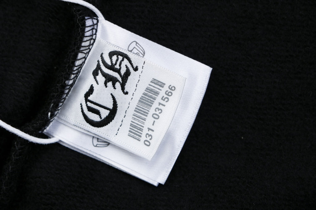 Chrome Hearts Sanskrit Script Sleeve Embroidery Pullover Hoodie | Black