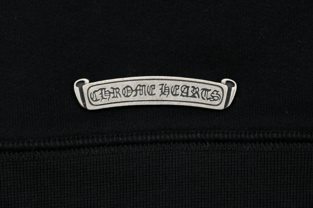 Chrome Hearts Sanskrit Script Sleeve Embroidery Pullover Hoodie | Black