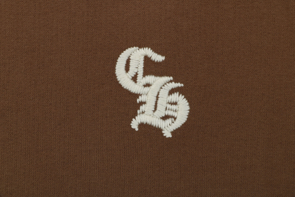 Chrome Hearts Sanskrit Script Sleeve Embroidery Pullover Hoodie | Brown