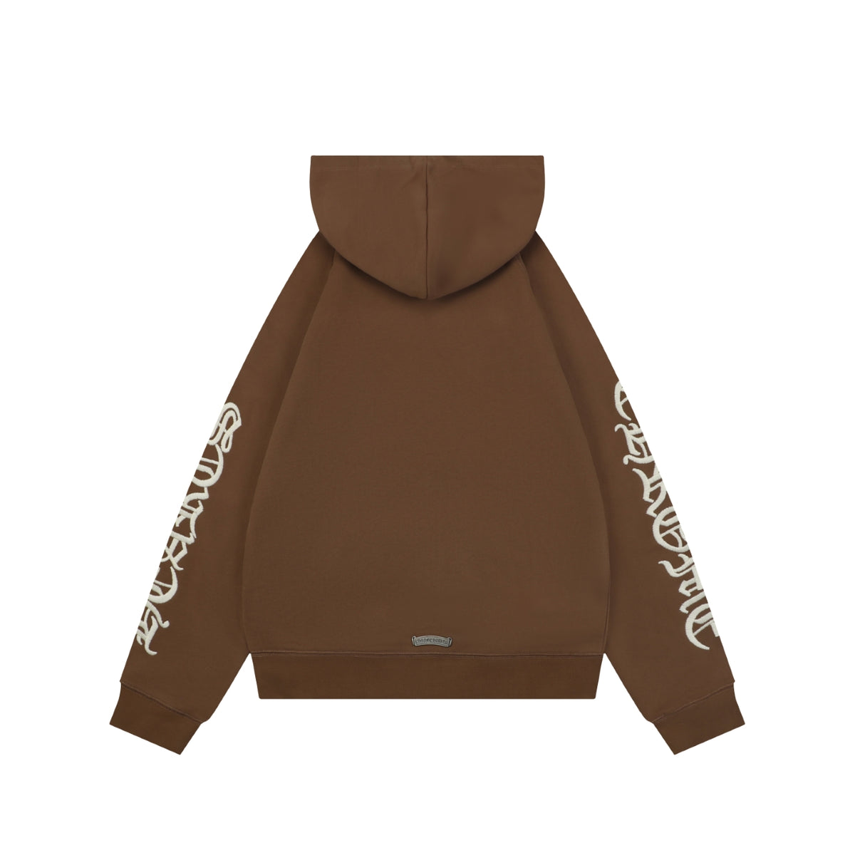 Chrome Hearts Sanskrit Script Sleeve Embroidery Pullover Hoodie | Brown