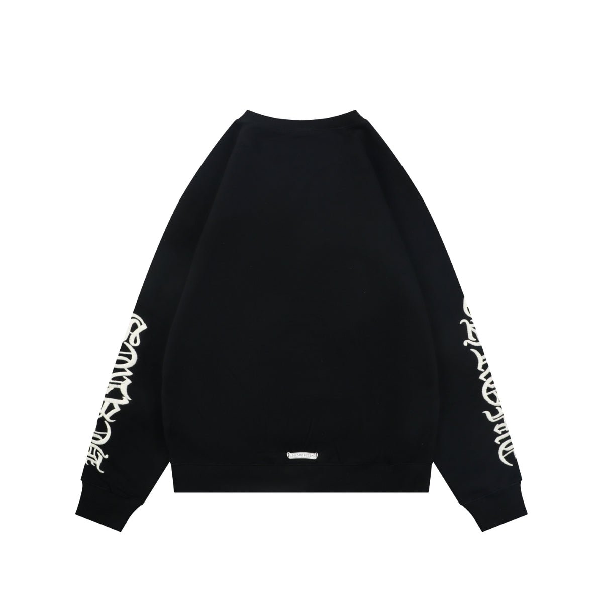 Chrome Hearts Sanskrit Script Sleeve Embroidery Crew Neck Sweatshirt | Black