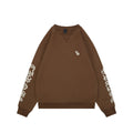 Chrome Hearts Sanskrit Script Sleeve Embroidery Crew Neck Sweatshirt | Brown