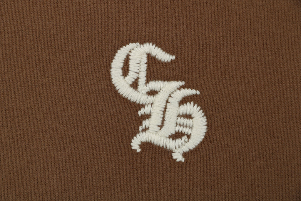 Chrome Hearts Sanskrit Script Sleeve Embroidery Crew Neck Sweatshirt | Brown