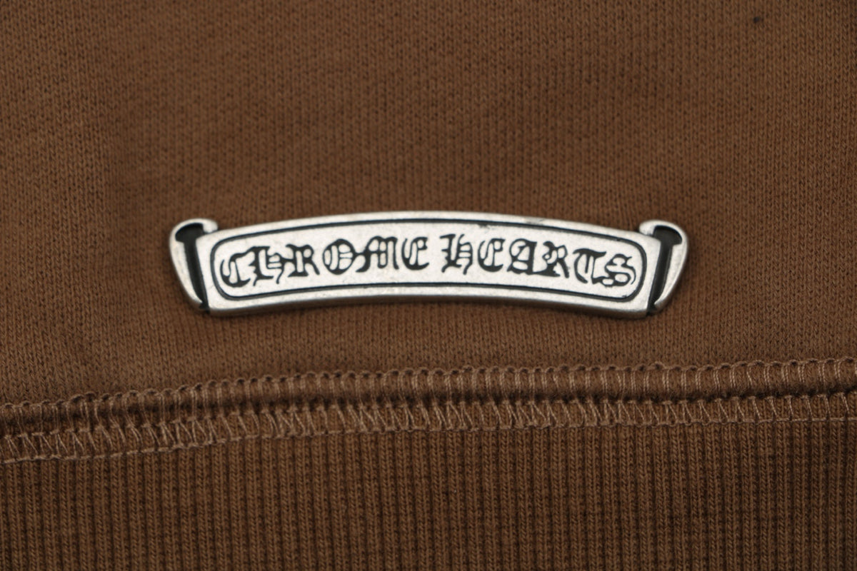 Chrome Hearts Sanskrit Script Sleeve Embroidery Crew Neck Sweatshirt | Brown
