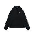 Chrome Hearts Sanskrit Script Sleeve Embroidery Half-Zip Sweatshirt | Black