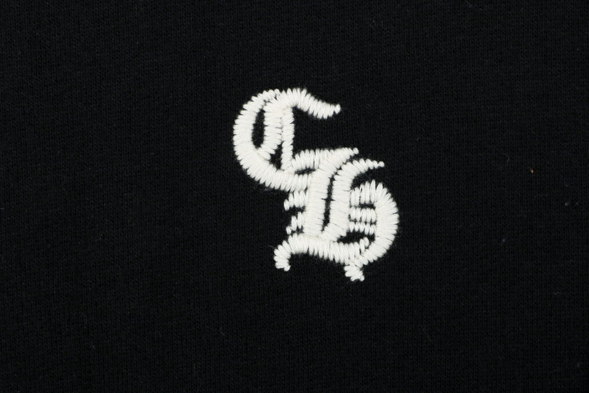 Chrome Hearts Sanskrit Script Sleeve Embroidery Half-Zip Sweatshirt | Black