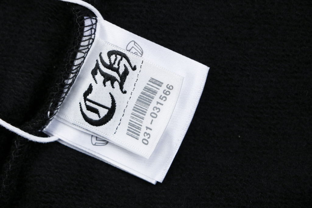 Chrome Hearts Sanskrit Script Sleeve Embroidery Half-Zip Sweatshirt | Black