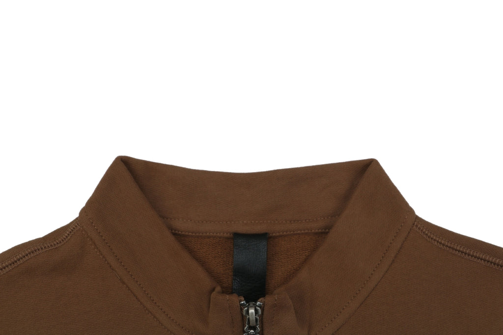 Chrome Hearts Sanskrit Script Sleeve Embroidery Half-Zip Sweatshirt | Brown