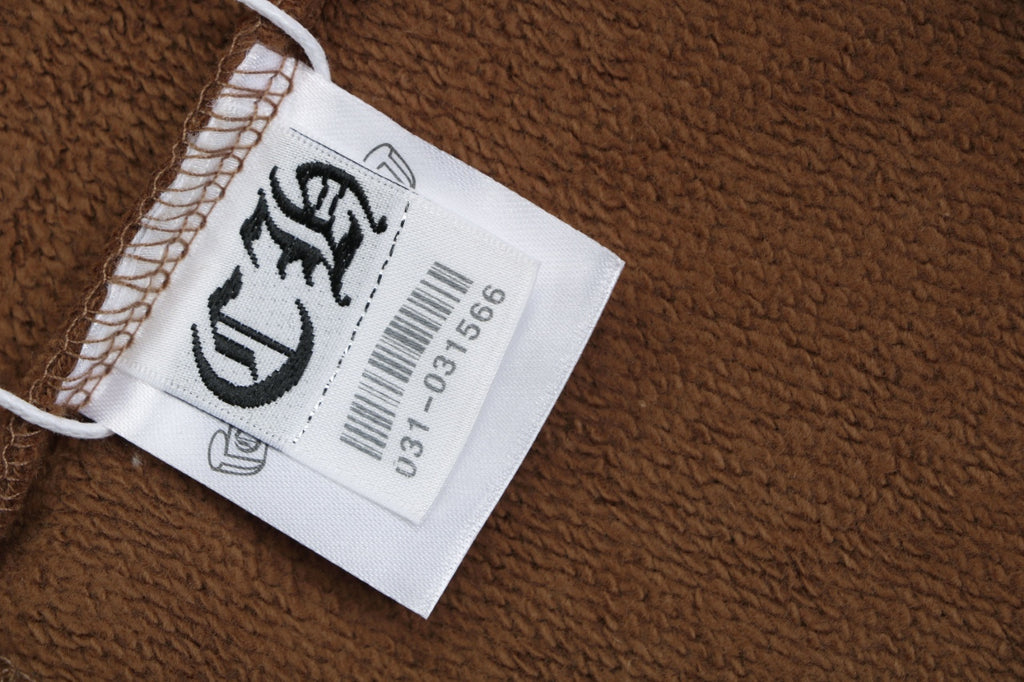Chrome Hearts Sanskrit Script Sleeve Embroidery Half-Zip Sweatshirt | Brown