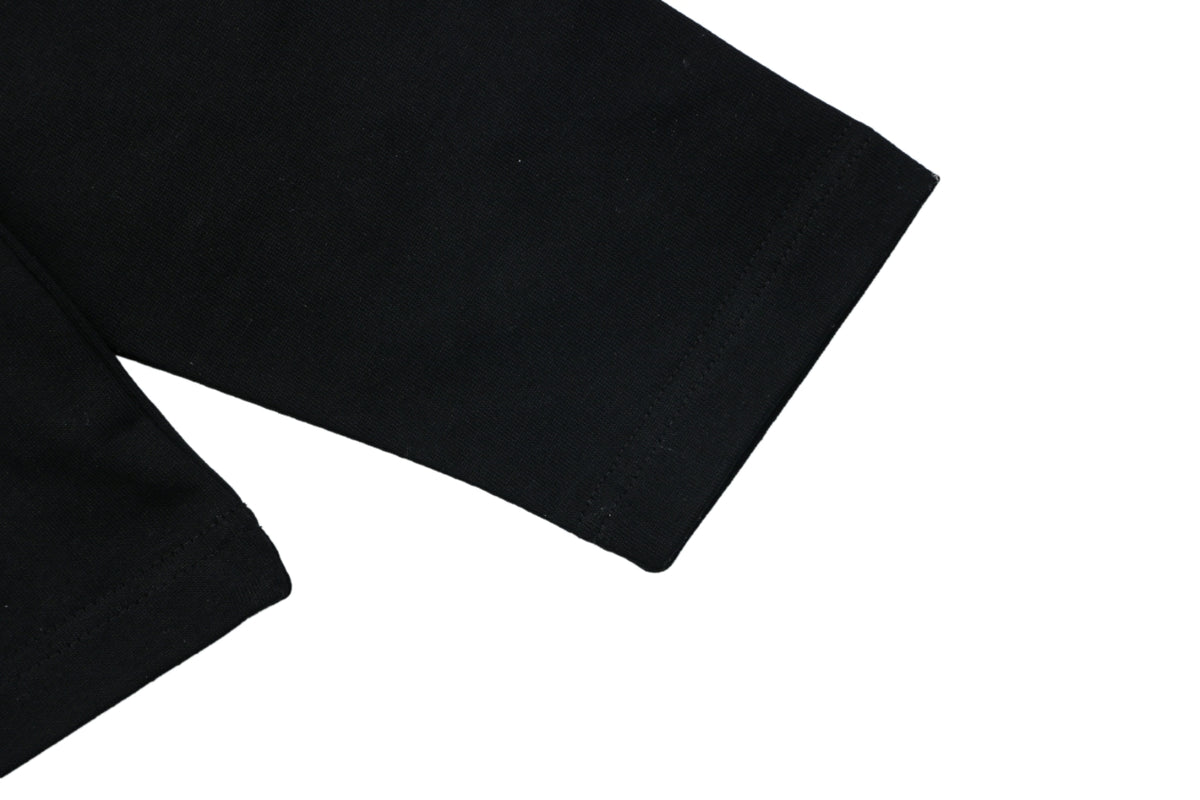 Louis Vuitton Centered Monogram Embossed Tonal Long Sleeve T-Shirt | Black