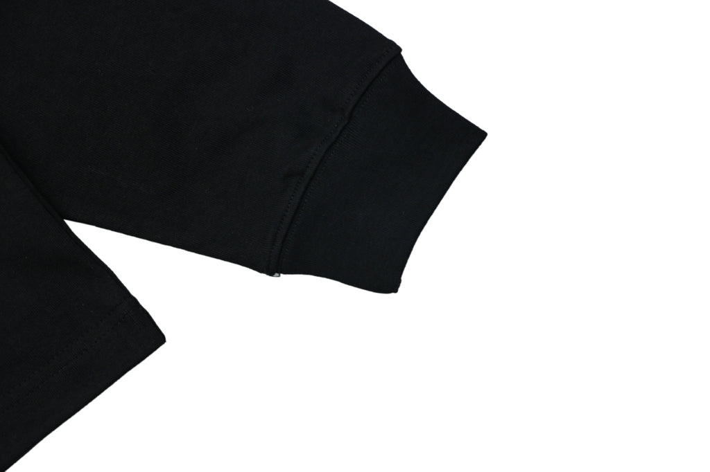 Gucci Centered Tonal Interlocking G Jacquard Embroidery Long Sleeve T-Shirt | Black