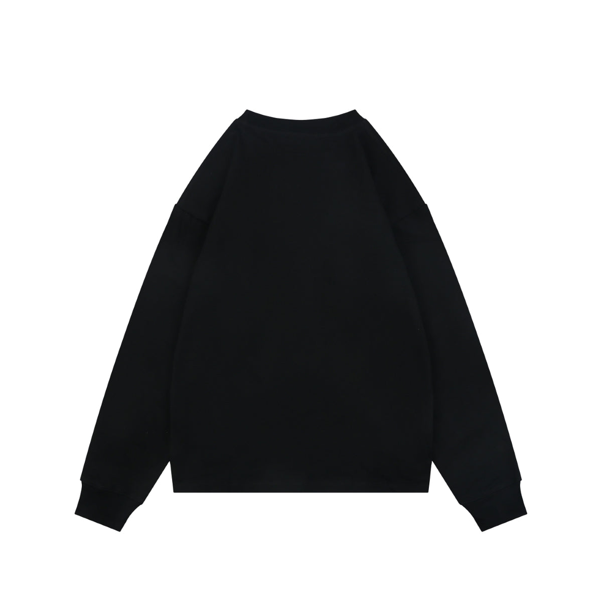 Gucci Centered Tonal Interlocking G Jacquard Embroidery Long Sleeve T-Shirt | Black