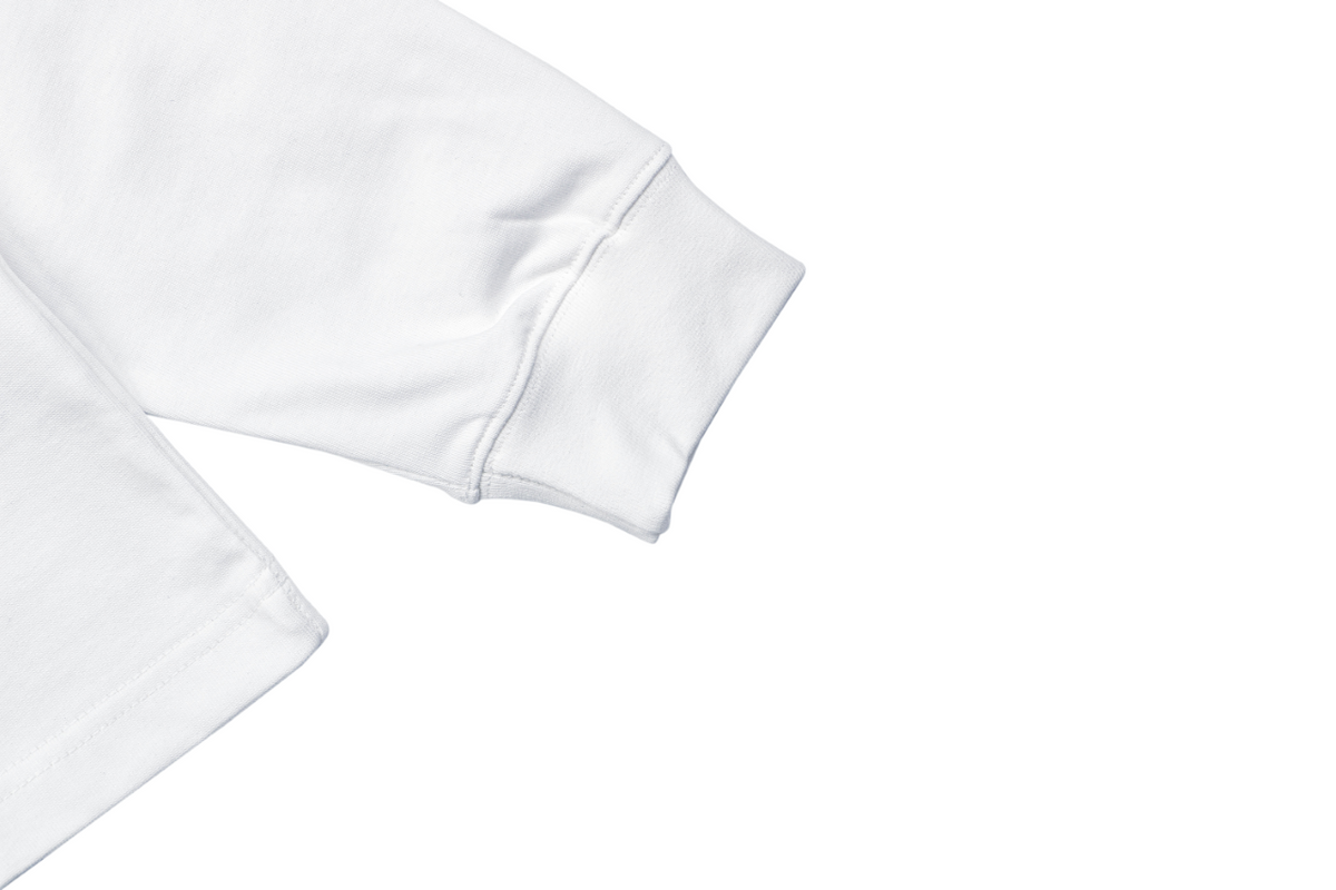 Gucci Centered Tonal Interlocking G Jacquard Embroidery Long Sleeve T-Shirt | White