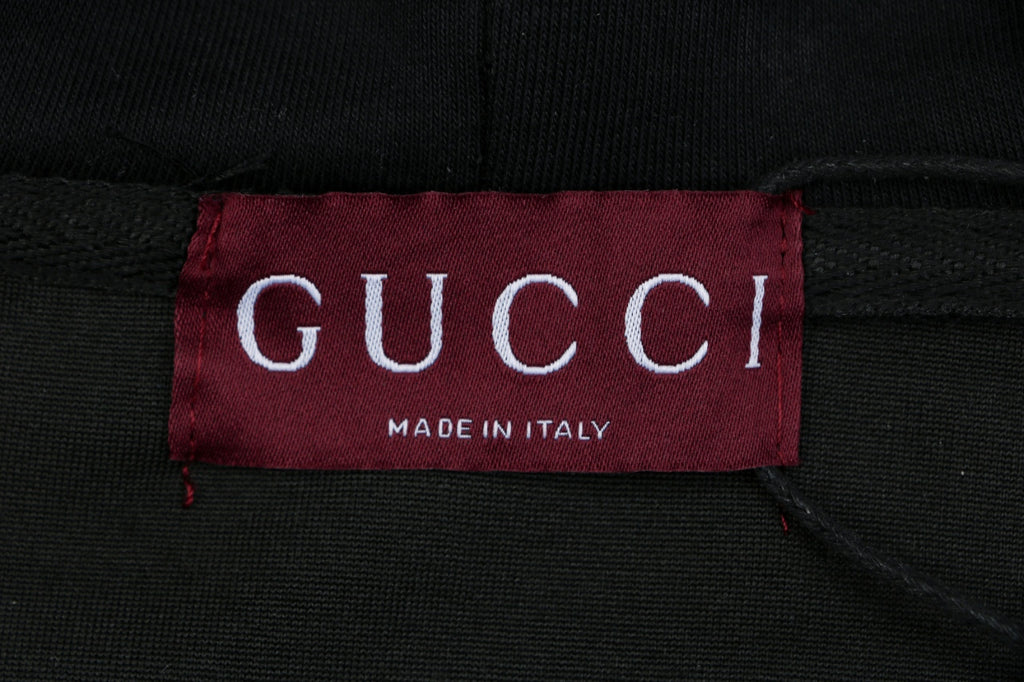 Gucci Right Chest Small Script G Logo Print Full-Zip Hoodie Jacket | Black