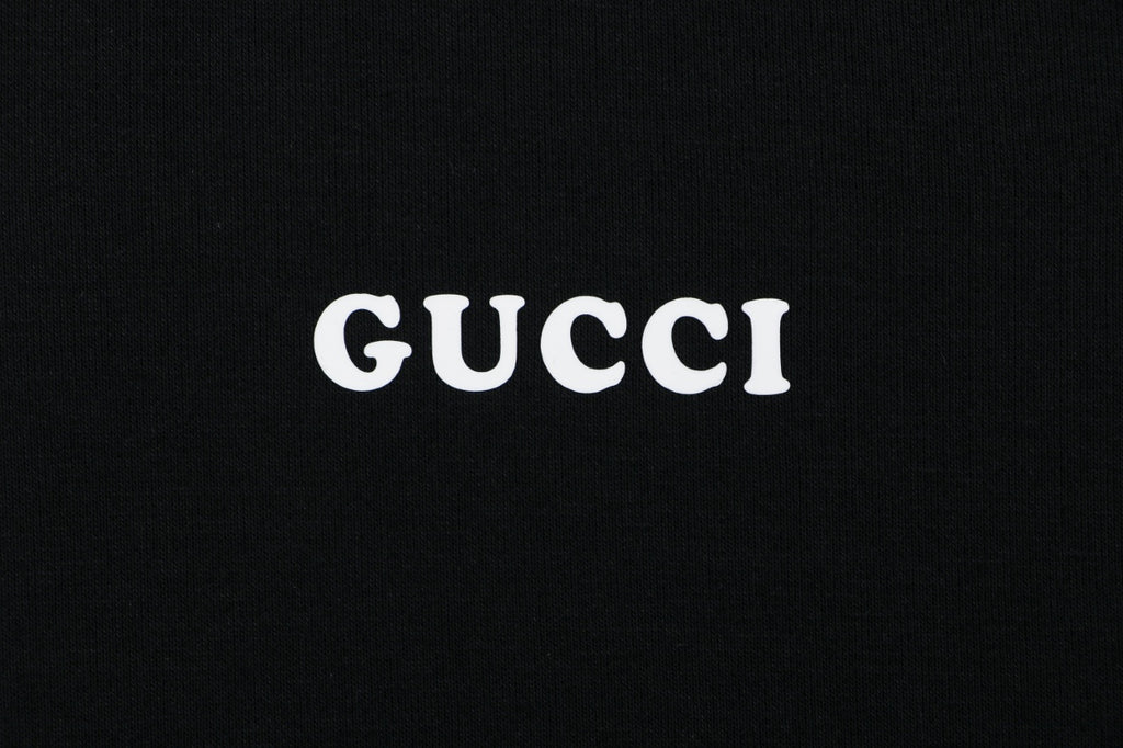 Gucci Right Chest Small Script G Logo Print Full-Zip Hoodie Jacket | Black