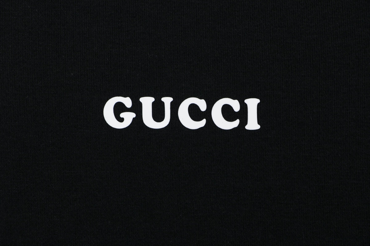 Gucci Right Chest Small Script G Logo Print Full-Zip Hoodie Jacket | Black