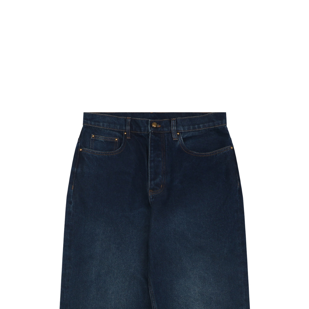 Louis Vuitton Grey Monogram Jacquard Cuffed Hem Straight-Leg Jeans | Dark Indigo