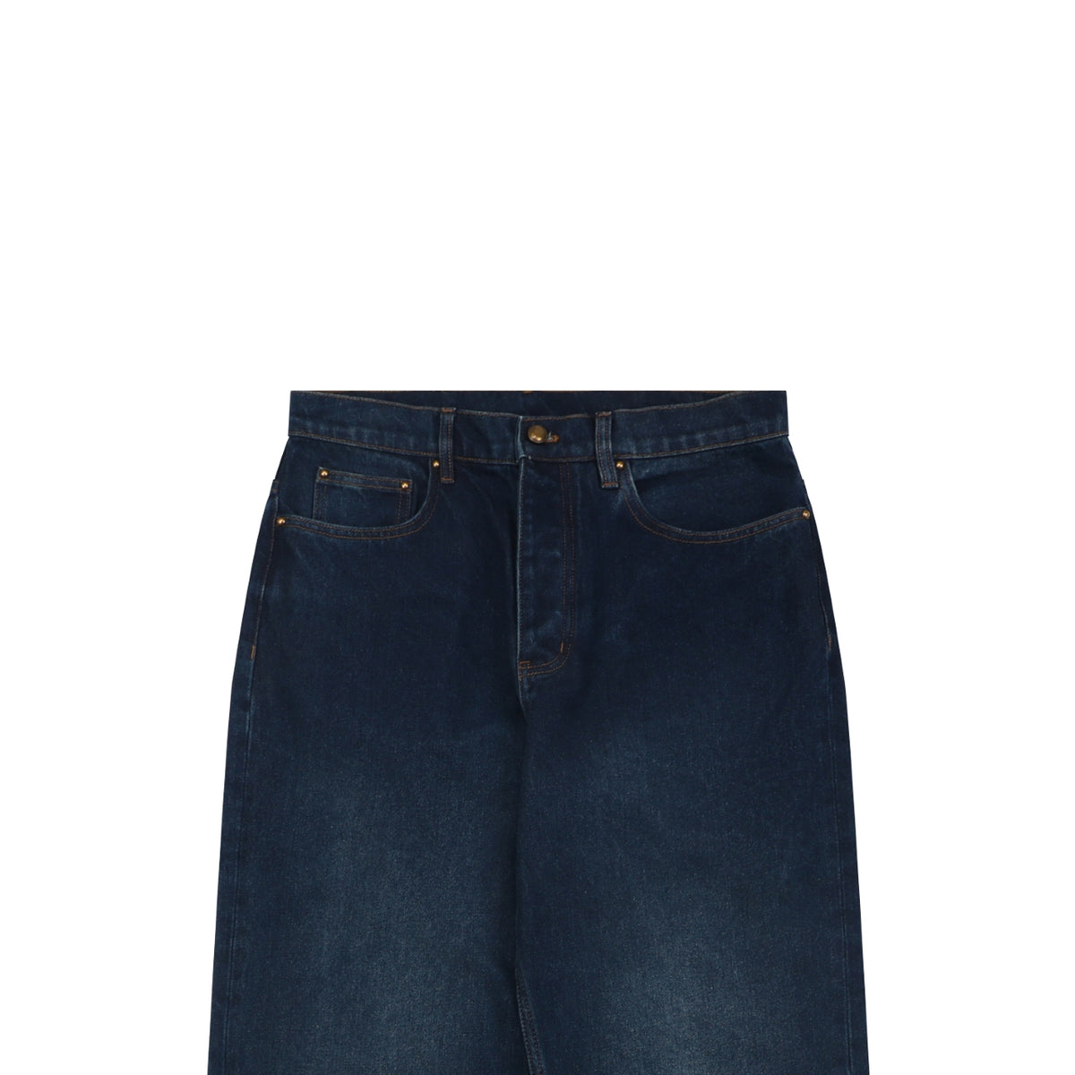 Louis Vuitton Grey Monogram Jacquard Cuffed Hem Straight-Leg Jeans | Dark Indigo