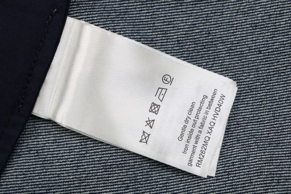 Louis Vuitton Grey Monogram Jacquard Cuffed Hem Straight-Leg Jeans | Dark Indigo