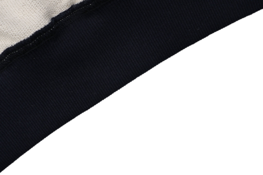 Dior Two-Tone Colorblock Small Script Logo Crew Neck Sweatshirt | Grey / Navy