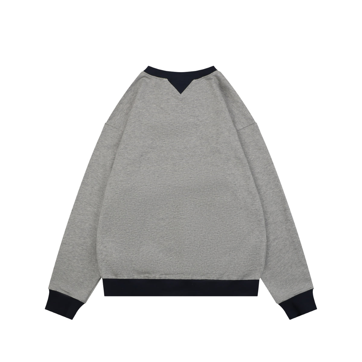 Dior Two-Tone Colorblock Small Script Logo Crew Neck Sweatshirt | Grey / Navy