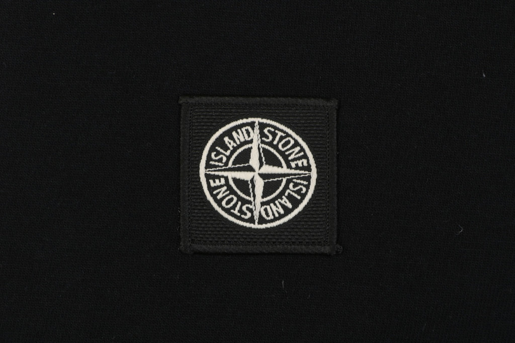 Stone Island Small Square Compass Badge Embroidered Long Sleeve T-Shirt | Black | SI-SQ-CMB-EMB-LS-TEE-BLK