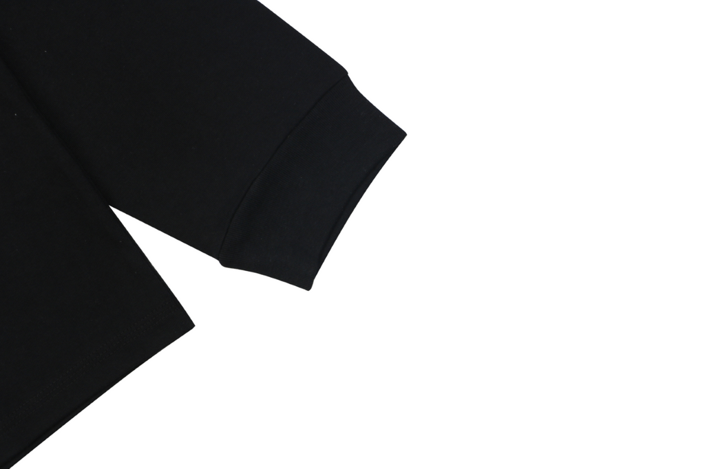Stone Island Small Square Compass Badge Embroidered Long Sleeve T-Shirt | Black | SI-SQ-CMB-EMB-LS-TEE-BLK