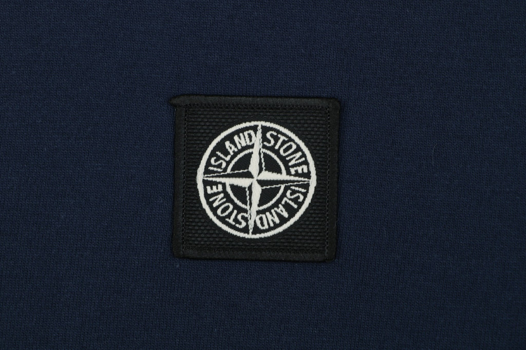 Stone Island Small Square Compass Badge Embroidered Long Sleeve T-Shirt | Navy | SI-SQ-CMB-EMB-LS-TEE-NVY